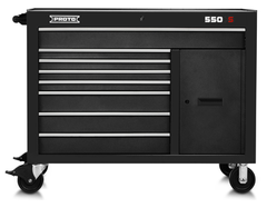 Proto® 550S 50" Workstation - 8 Drawer & 1 Shelf, Dual Black - Exact Industrial Supply