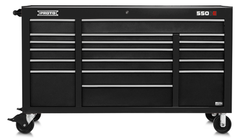 Proto® 550E 67" Power Workstation - 18 Drawer, Dual Black - Exact Industrial Supply