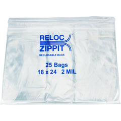 18″ × 24″ 2-MIL Clear Reloc Zippit Zipper Bags, Sold per Case of 250 (5 boxes of 50 per case)