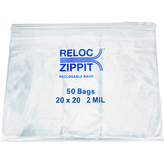 20″ × 20″ 2-MIL Clear Reloc Zippit Zipper Bags, Sold per Case of 500 (10 boxes of 50 per case)