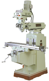 Electronic Variable Speed Vertical Mill - R-8/NT30 Spindle - 10 x 50'' Table Size - 3HP - 3PH - 220V Motor - Exact Industrial Supply