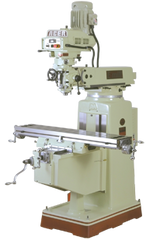 Electronic Variable Speed Vertical Mill - R-8/NT30 Spindle - 10 x 50'' Table Size - 3HP - 3PH - 440V Motor - Exact Industrial Supply