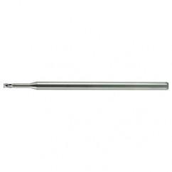 .075 x 1/8 x .112 LOC x 2-1/2 OAL (.375'' Reach) 3 Flute Miniature Solid Carbide End Mill-Uncoated - Exact Industrial Supply