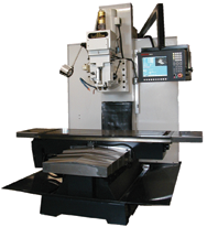 BTM50CNC Bed Type Milling Machine with 10 HP Motor; 20 x 63 Table; 2600 lb Table Cap; 60-4000 RPM - Exact Industrial Supply