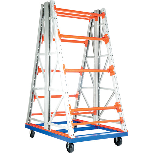 Portable Two Sided Reel Rack 52.5 × 72.5 × 108 - Exact Industrial Supply