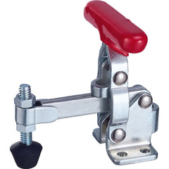 200 lbs Solid Bar Flanged Base Vertical T-Handle Hold-Down Clamp - Exact Industrial Supply