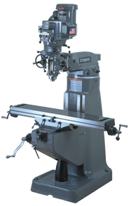 Vertical Mill - R-8 Spindle - 9 x 49'' Table Size - 3HP - 30 min. 2Hp Continuous Run, 3PH, 230V Motor - Exact Industrial Supply