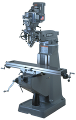 Vertical Mill - R-8 Spindle - 9 x 49'' Table Size - 3HP - 30 min. 2Hp Continuous Run, 3PH, 230V Motor - Exact Industrial Supply