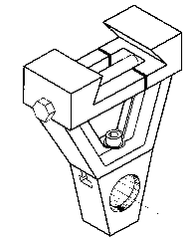 Right Angle Arbor Support for Vertical Milling Machine - Model #HR-OUT-BR-50 - Exact Industrial Supply