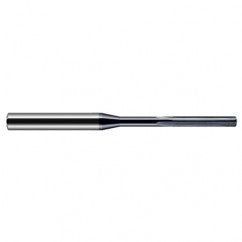 Miniature Reamers - 0.1230″ Reamer Diameter × 0.7500″ (3/4″) Margin Length Carbide Reamer, 4 Flutes, AlTiN Coated - Exact Industrial Supply