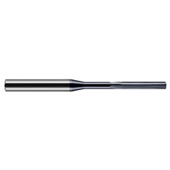 Miniature Reamers - 0.1105″ Reamer Diameter × 0.7500″ (3/4″) Margin Length Carbide Reamer, 4 Flutes, AlTiN Coated - Exact Industrial Supply