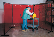 6' x 8' - Protect-O-Screen Welding Screen-Trans Vinyl - Exact Industrial Supply