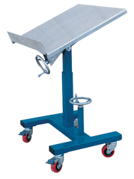 Tilting Work Table - 24 x 24'' 300 lb Capacity; 21-1/2 to 42" Service Range - Exact Industrial Supply