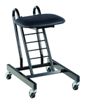 9" - 18" Ergonomic Worker Seat  - Portable on swivel casters - Exact Industrial Supply
