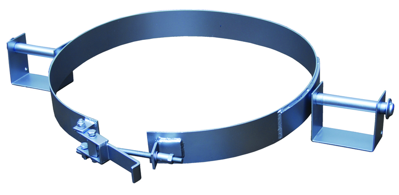 Galavanized Tilting Drum Ring - 55 Gallon - 1200 lbs Lifting Capacity - Exact Industrial Supply