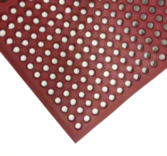 3' x 15' x 1/2" Thick Drainage MatÂ - Red - Exact Industrial Supply