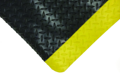 3' x 10' x 9/16" Thick Diamond Comfort Mat - Yellow/Black - Exact Industrial Supply