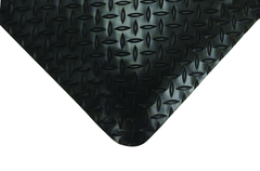 3' x 75' x 11/16" Thick Diamond Comfort Mat - Black - Exact Industrial Supply