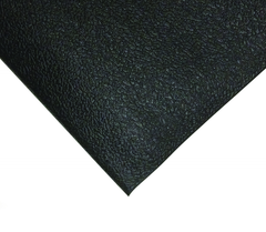 4' x 60' x 3/8" Thick Soft Comfort Mat - Black Pebble Emboss - Exact Industrial Supply
