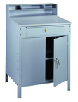 34-1/2" W x 29" D x 53" H - Foreman's Desk - Closed Type - w/Lockable Cabinet (w/Shelf) & Drawer - Exact Industrial Supply