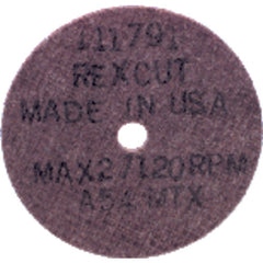 3″ × 1/16″ × 3/8″ - A80MTX - Aluminum Oxide Non-Reinforced Cut-Off Wheel - Exact Industrial Supply