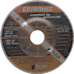 4 1/2″ × 1/4″ × 7/8″ - Aluminum Oxide A36GFX - Depressed Center Wheel - Exact Industrial Supply