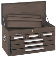 266 6-Drawer Mechanic's Chest - Model No.266B Brown 14.75H x 12D x 26.13''W - Exact Industrial Supply