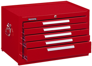 5-Drawer Mechanic's Chest w/ball bearing drawer slides - Model No.2805XR Red 16.63H x 20D x 29''W - Exact Industrial Supply