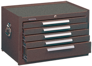 5-Drawer Mechanic's Chest w/ball bearing drawer slides - Model No.2805XB Brown 16.63H x 20D x 29''W - Exact Industrial Supply