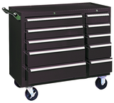 310X 10-Drawer Maintenance Cart - 35'' x 18'' x 39.38'' Brown - Exact Industrial Supply