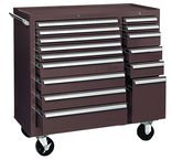 315X 15-Drawer Maintenance Cart - 35'' x 18'' x 39.38'' Brown - Exact Industrial Supply