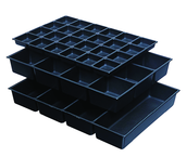 One-Piece ABS Drawer Divider Insert - 24 Compartments - For Use With Any 29" Roller Cabinet w/2" Drawers - Exact Industrial Supply