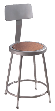 19" - 27" Adjustable Stool With Backrest - Exact Industrial Supply
