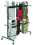 Double Tier Storage Rack Dolly Chairs-9-gauge Steel Frame - Exact Industrial Supply