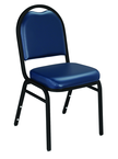 Dome Stack Chair - 7/8" Square-Tube 18-Gauge Steel Frame, 5/8" Underseat H-braces - Exact Industrial Supply