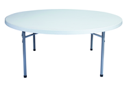 71" Round Blow Molded Folding Table - Exact Industrial Supply
