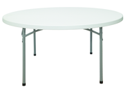 60" Round Blow Molded Folding Table - Exact Industrial Supply