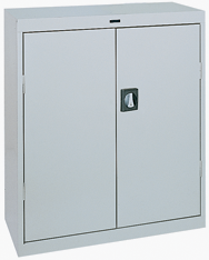 46 x 24 x 42" (Light Gray) - Counter Height Cabinet with Doors - Exact Industrial Supply