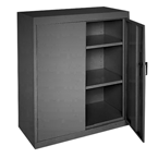 46 x 24 x 42" (Black) - Counter Height Cabinet with Doors - Exact Industrial Supply