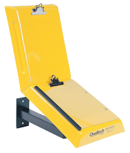 Yellow Wall Mount Data Control Workstand - Exact Industrial Supply