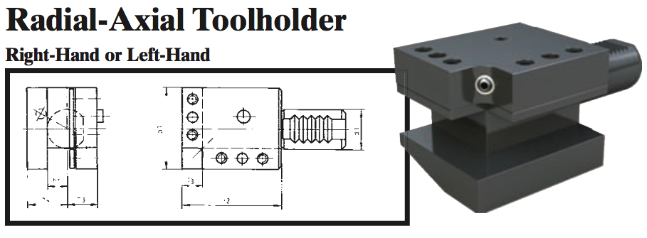 VDI Radial-Axial Toolholder (Left Hand) - Part #: CNC86 36.8040L - Exact Industrial Supply
