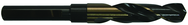 25/32" x 1/2" x 3" x 6" HSS - (M2) 118 Deg Split Point 3 Flat Gold & Black S & D Drill - Exact Industrial Supply