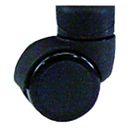 Black Dual Wheel Nylon Casters (set of 5) w/soft polyurethane treads - Exact Industrial Supply