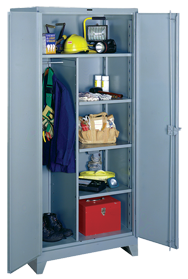 36 x 24 x 78'' (Dove Gray or Putty) - Full Height Storage Cabinet - Exact Industrial Supply