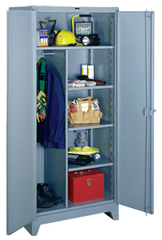 36 x 24 x 78'' (Dove Gray or Putty) - Full Height Storage Cabinet - Exact Industrial Supply