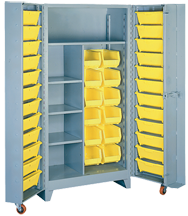 38 x 28 x 76'' (36 Bins Included) - Bin Storage Cabinet - Exact Industrial Supply