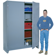 60 x 24 x 78'' (Dove Gray or Putty) - Full Height Wide Storage Cabinet - Exact Industrial Supply