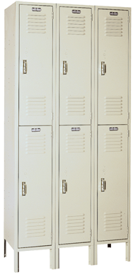 12 x 12 x 72'' (6 Openings) - 3 Wide Double Tier Locker - Exact Industrial Supply
