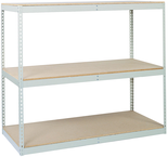 48 x 24" (3 Shelves) - Double-Rivet Flanged Beam Shelving Section - Exact Industrial Supply