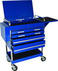 5 Drawer Locking Service Cart 30" L x 16" W x 41" H - Exact Industrial Supply